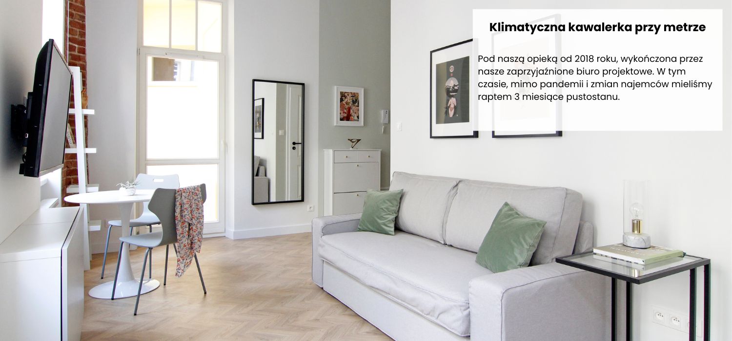 Klimatyczna kawalerka przy metrze